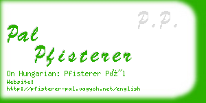 pal pfisterer business card